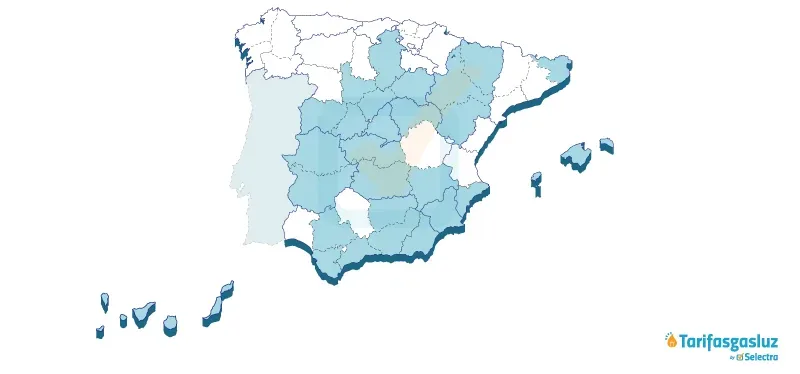 Provincias en las que distribuye gas Redexis